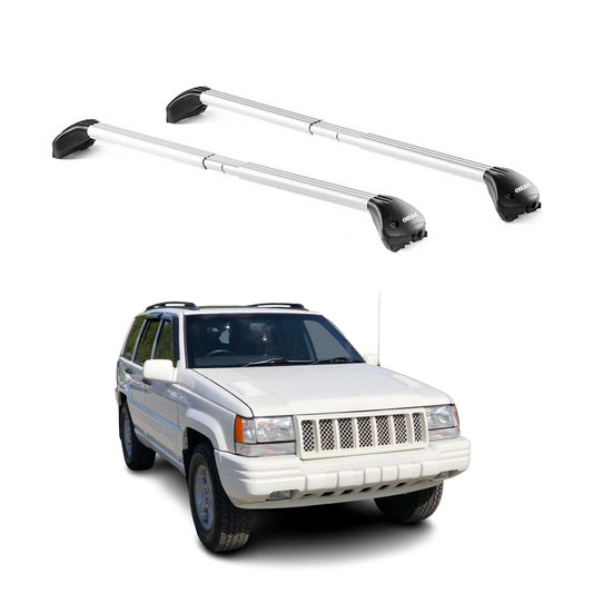 Dachträger Grundtäger für Jeep Grand Cherokee ZJ 1992-1998 100kg Alu Grau 2x ABE