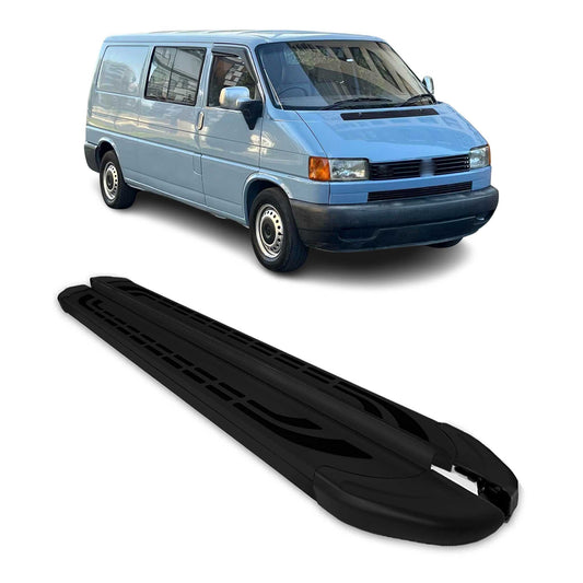 Trittbretter Seitenschweller für VW Transporter T4 1990-03 L2 Langer Alu Schwarz