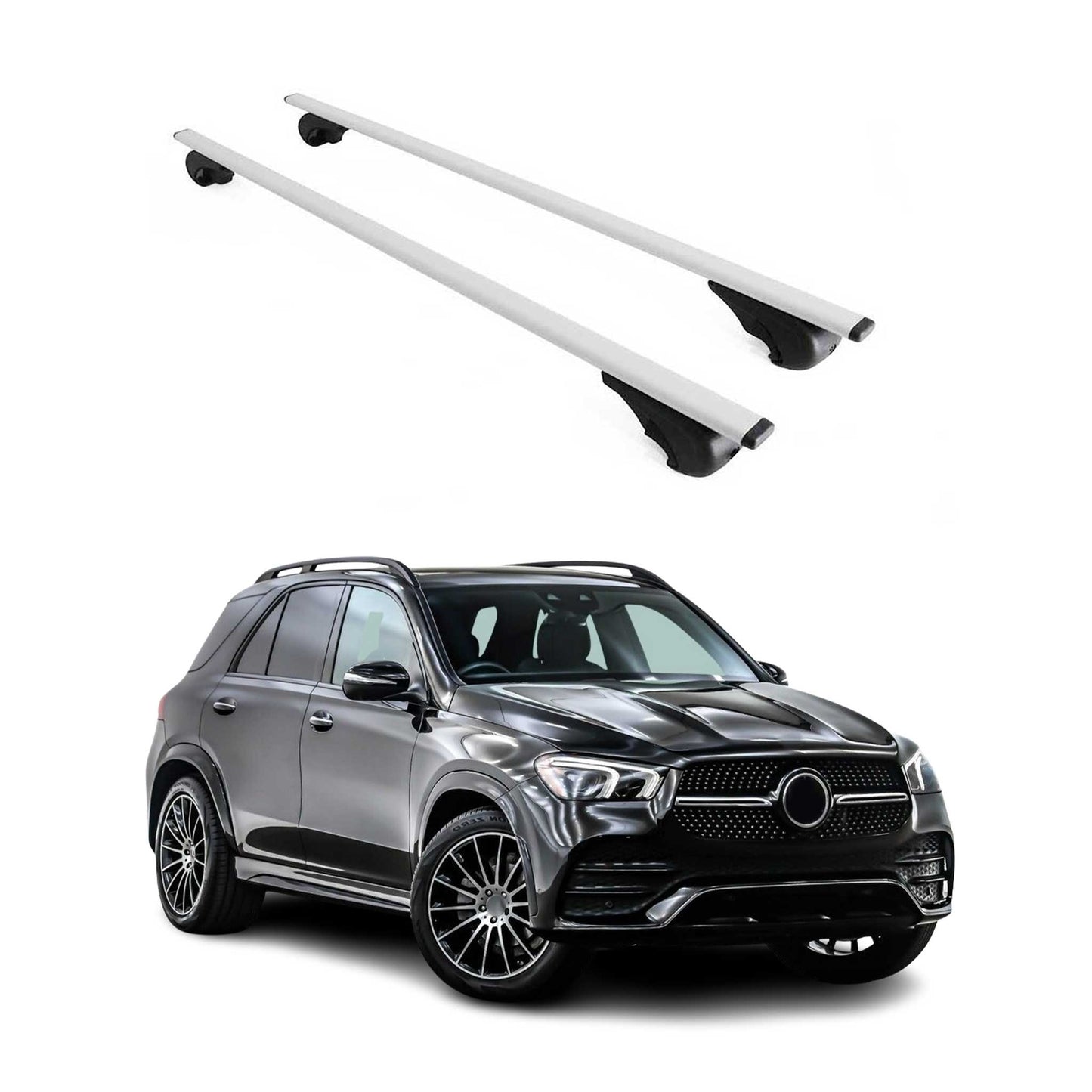 Dachträger Grundtäger für Mercedes GLE C167 2018-2025 75kg Metall Silber 2 tlg