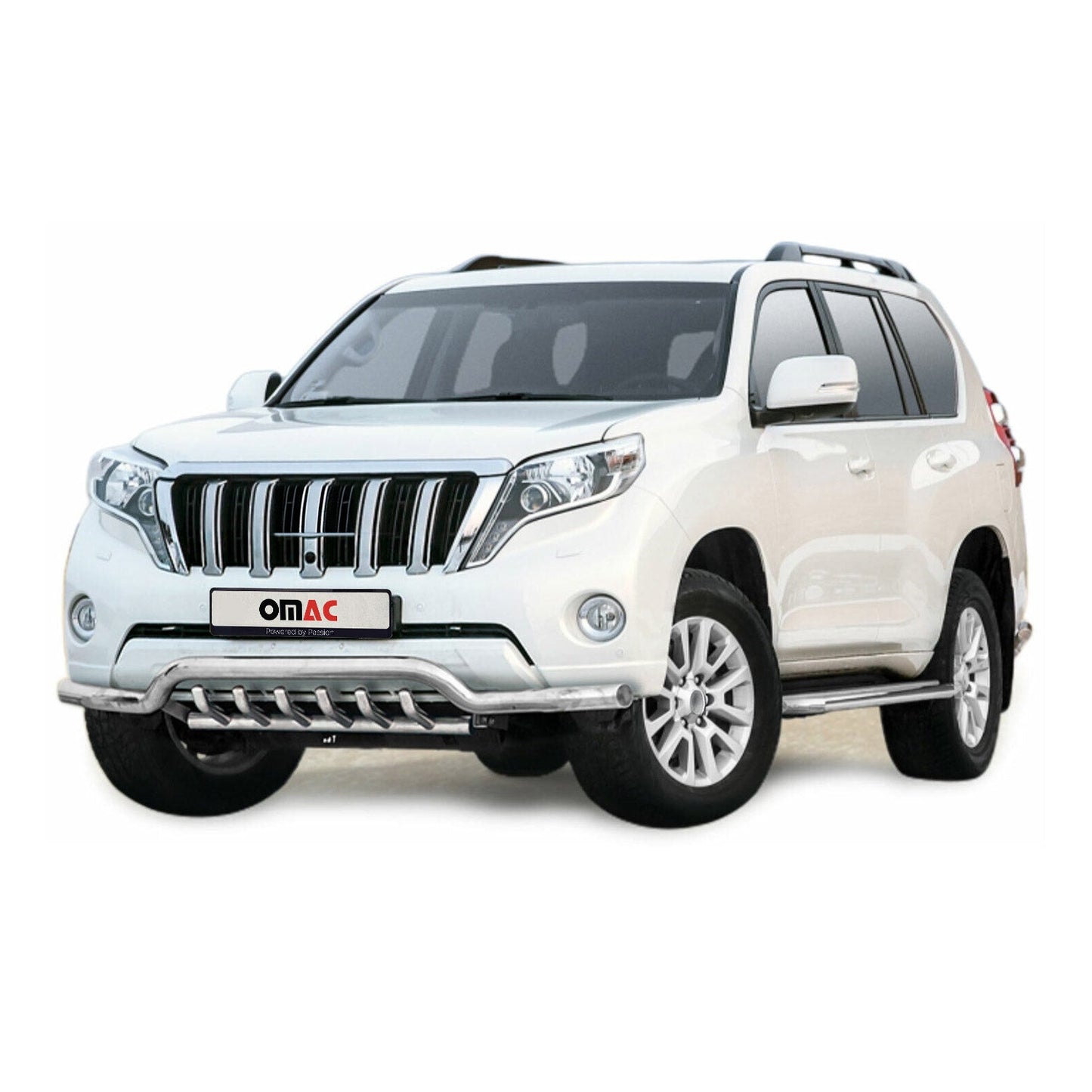 Frontschutzbügel Frontbügel für Toyota Land Cruiser 150 2013-17 ABE Stahl Silber