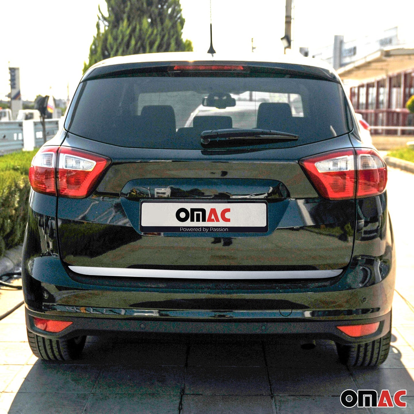 Bandă decorativă portbagaj pentru hayon, pentru Ford C-Max 2010-2019, oțel inoxidabil cromat