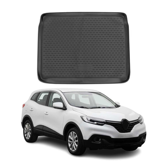 Kofferraummatte Kofferraumwanne für Renault Kadjar 2015-2022 Gummi TPE Schwarz