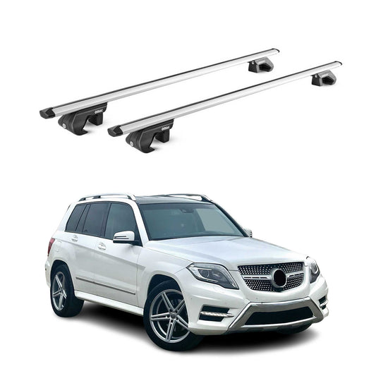 Dachträger Grundtäger für Mercedes GLK Klasse X204 2008-2015 90kg Alu Silber ABE