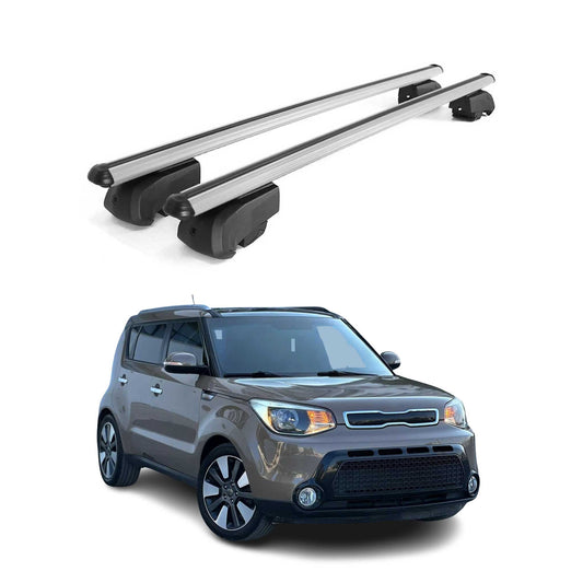 Dachträger Gepäckträger für Kia Soul II 2014-2019 Querträger ABE Alu Grau 2x