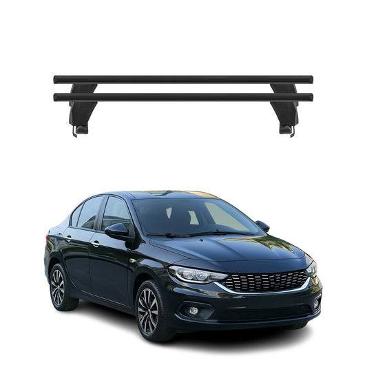 Menabo Dachträger Grundtäger für Fiat Tipo 2015-2020 Pre-FL 50kg Alu Schwarz 2x