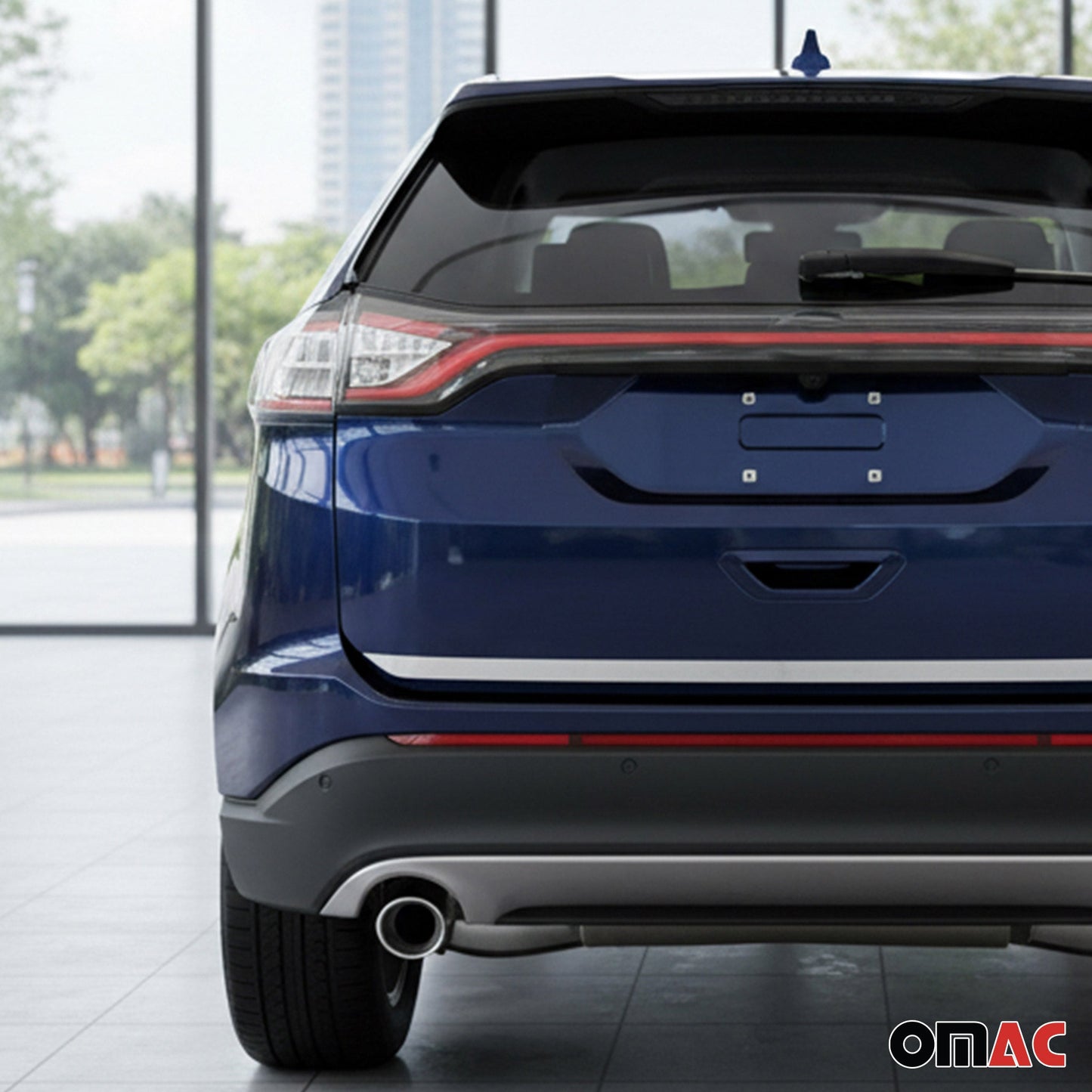 Kofferraumleiste Heckklappe Leiste für Ford Edge 2015-2018 Edelstahl Chrom 1tlg