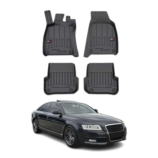 OMAC Gummi Fußmatten für Audi A6 C6 Limo Allroad Avant 2004-2008 Premium TPE 4x