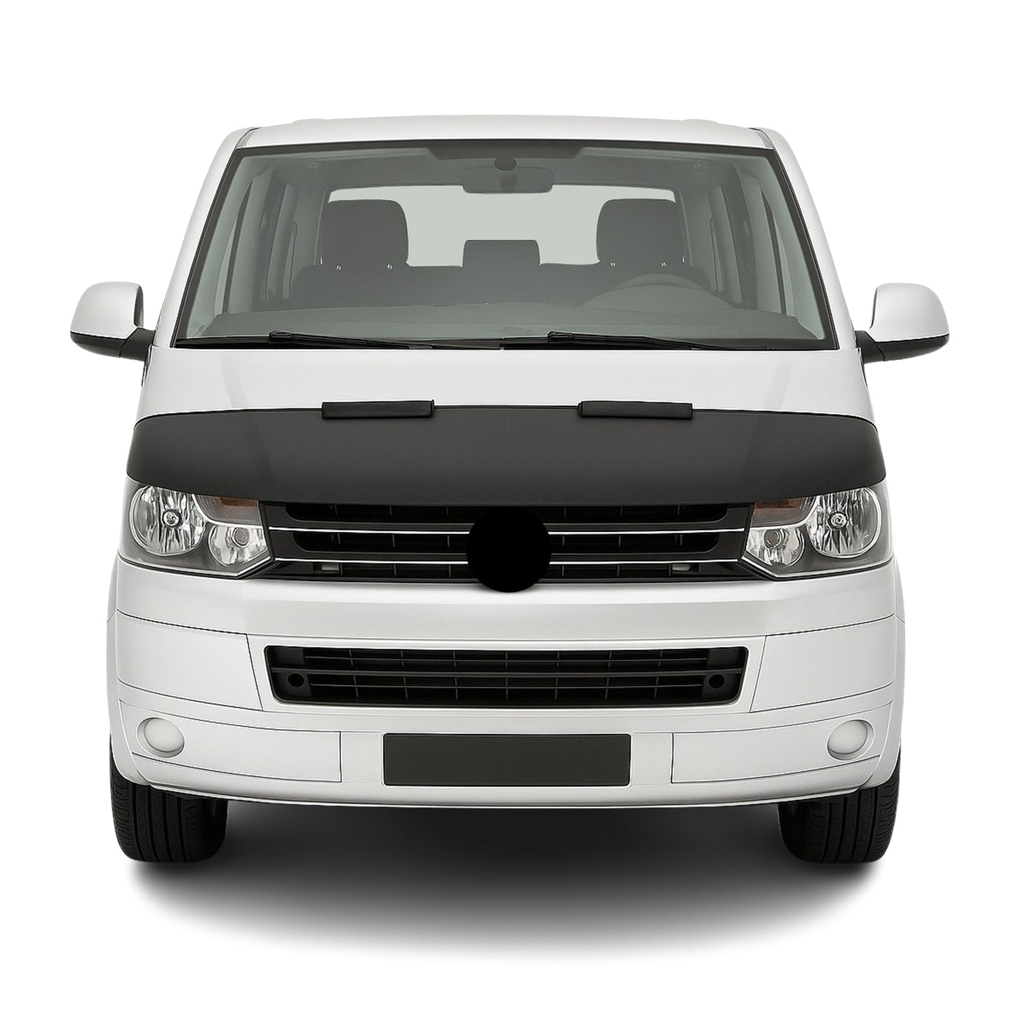 Haubenbra Steinschlagschutz für VW Transporter T5 2010-2015 Schwarz Halb