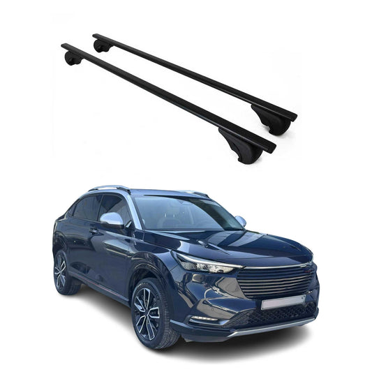 Portbagaj de plafon pentru Honda HR-V 2021-2025 75kg, negru metalic, 2 buc.