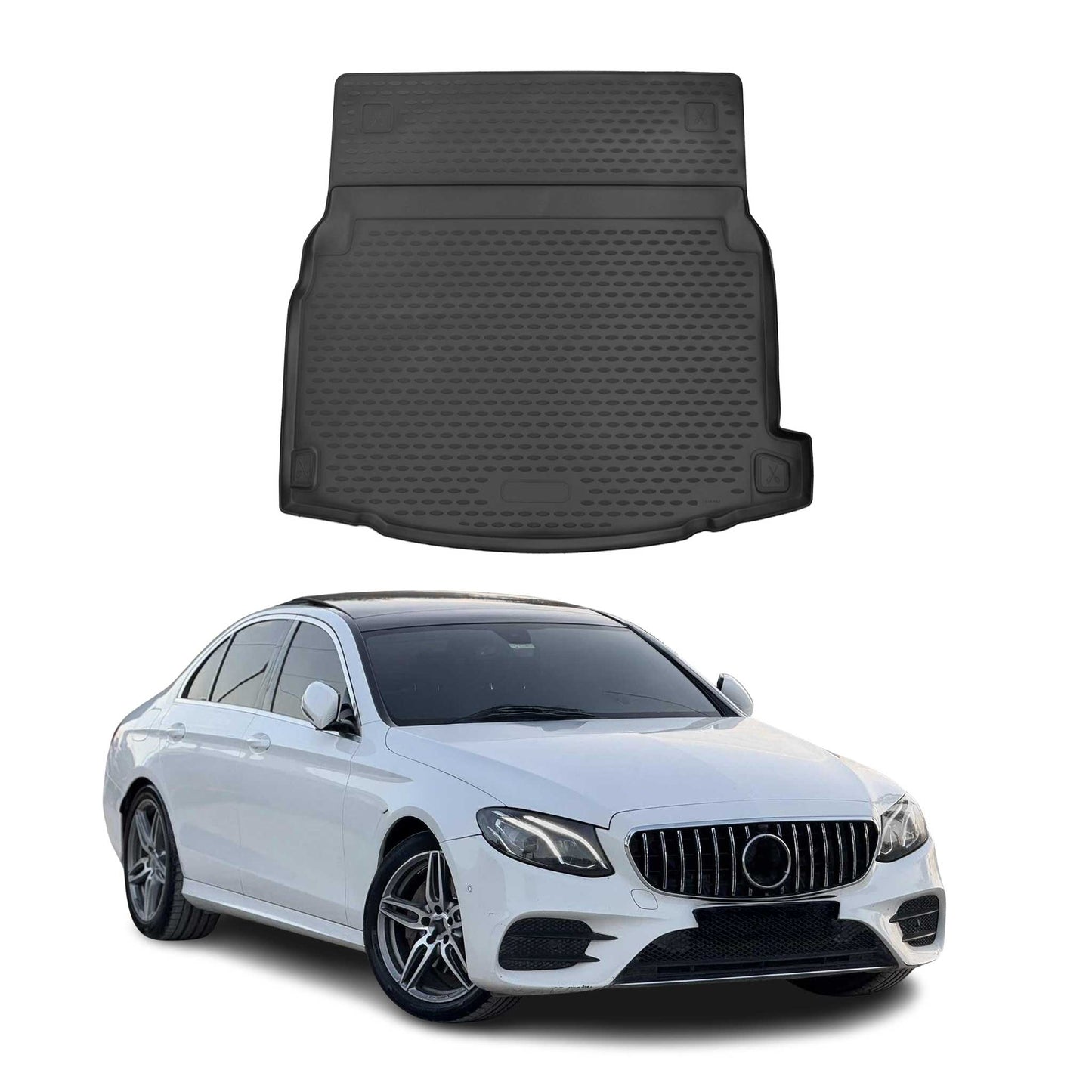 Kofferraummatte Kofferraumwanne für Mercedes E Klasse W213 2016-2025 Gummi TPE