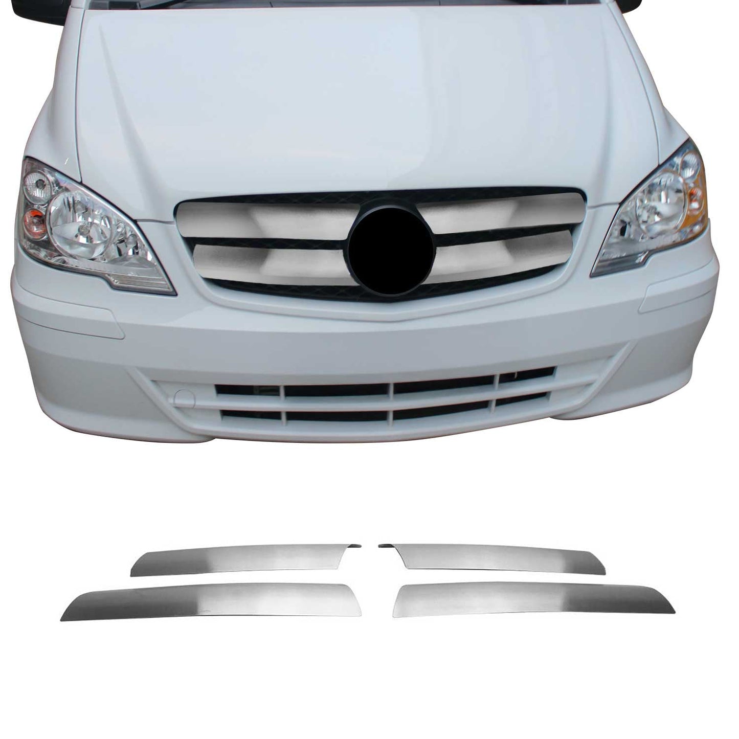 Grilă radiator Mercedes Vito W639 2010-2014 crom periat 4x