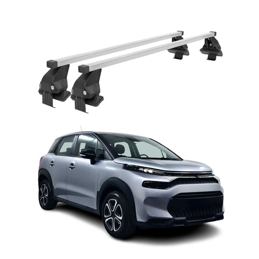 Menabo Dachträger Grundträger für Citroen C3 Aircross 2017-2024 Stahl Grau 2tlg