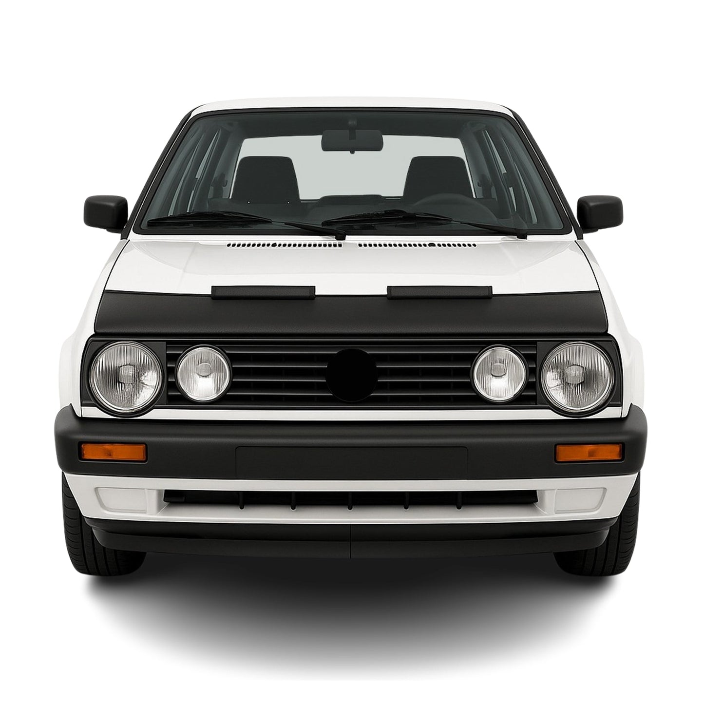 Haubenbra Steinschlagschutz Bonnet Bra für VW Golf 1983-1991 Schwarz Halb