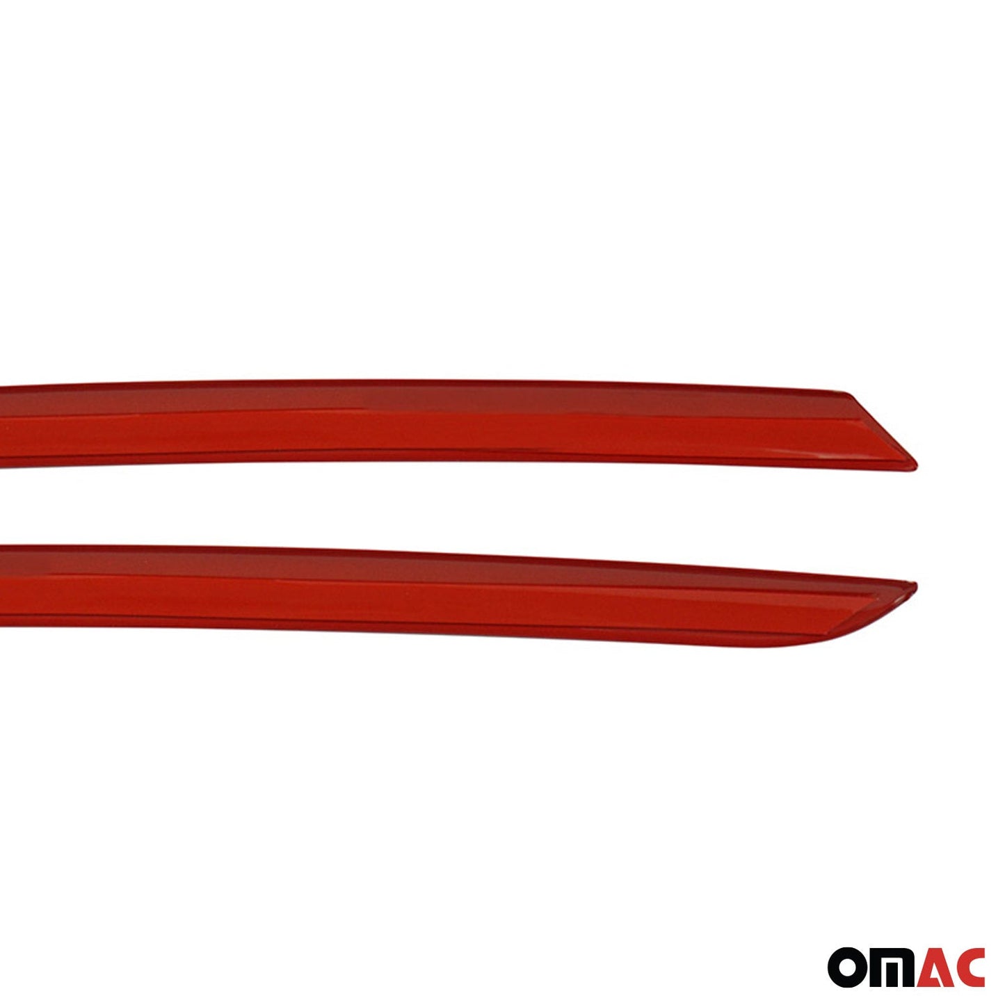 Kühlergrill Leisten Grillleisten für Renault Clio 2012-2019 Edelstahl Rot 2tlg