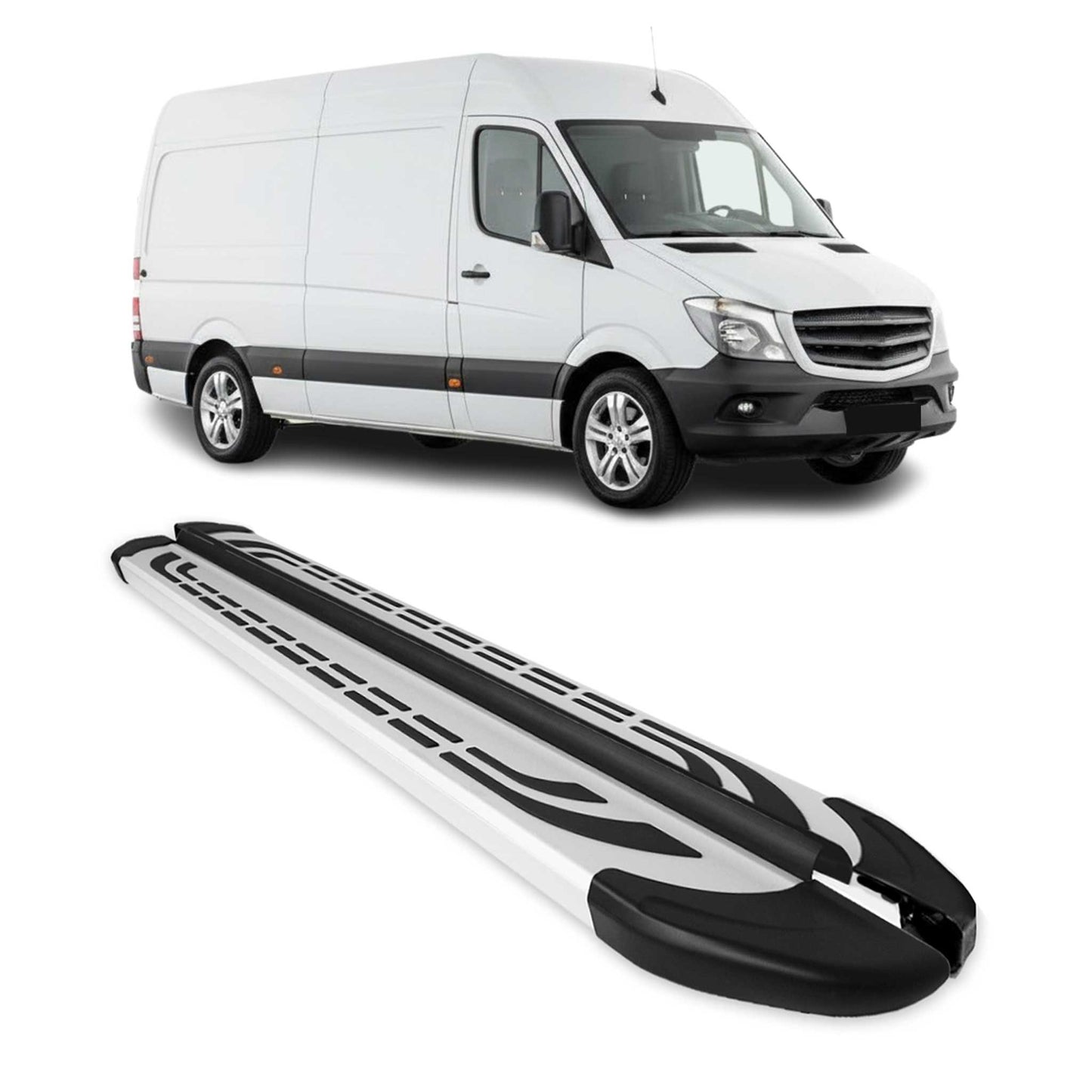 Trittbretter Seitenschweller für Mercedes Sprinter W906 2006-18 L3/L4 Langer Alu