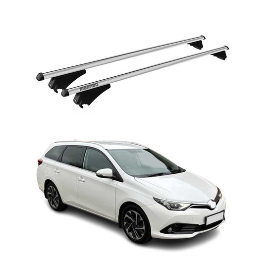 Menabo Dachträger Grundtäger für Toyota Auris Kombi 2012-2025 75kg Alu Silber 2x