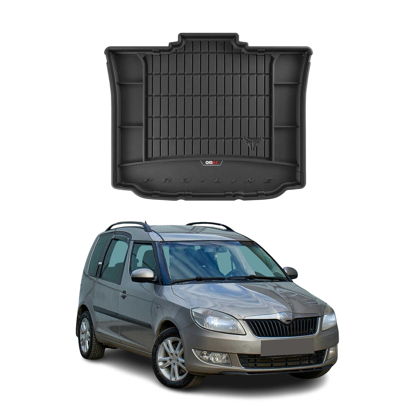 OMAC Gummi Kofferraumwanne für Skoda Roomster 2006-2015 TPE Laderaumwanne