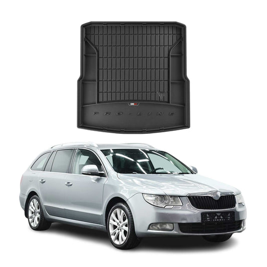 OMAC Gummi Kofferraumwanne für Skoda Superb Kombi 2008-2015 Laderaumwanne
