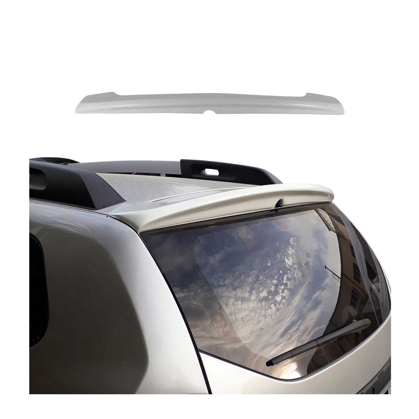 Eleron spate, aripă spate, bordură spate pentru Dacia Duster 2010-2018, ABS, alb, 1 bucată