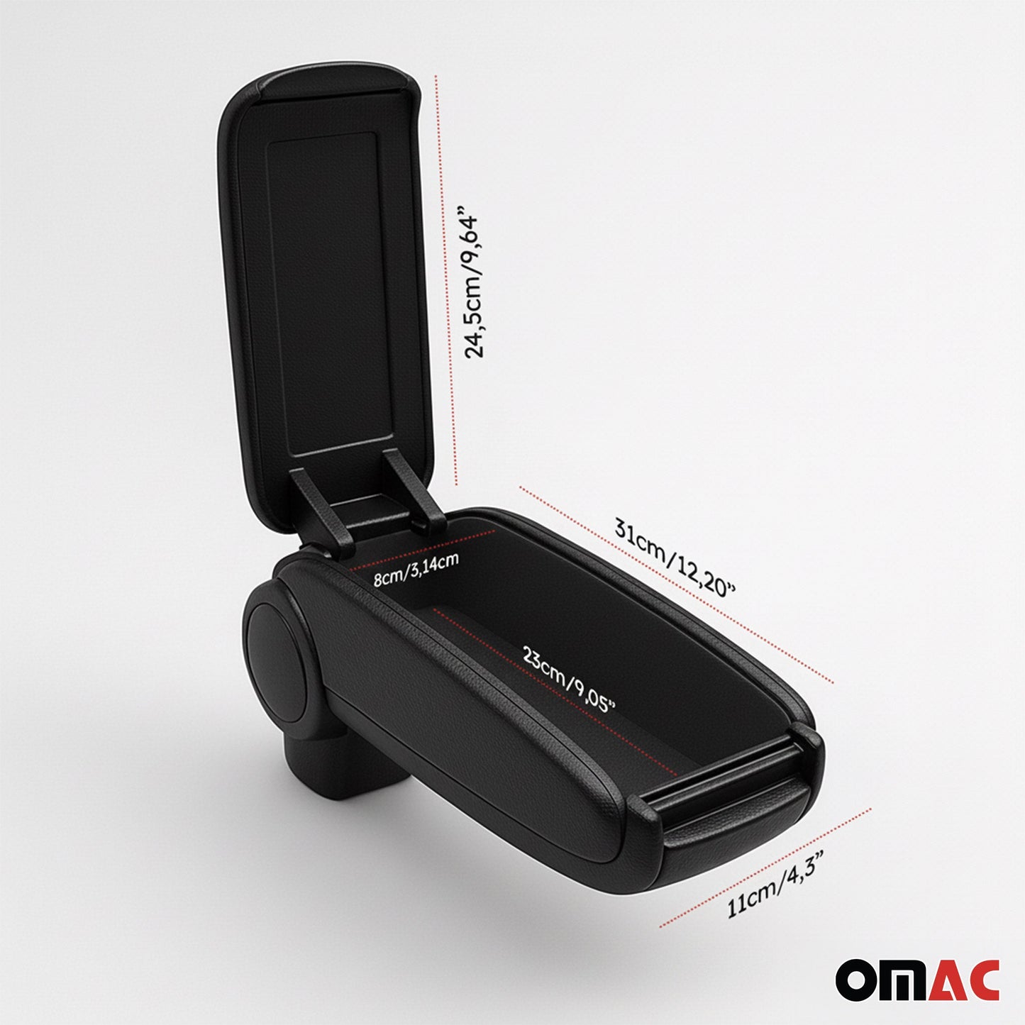 Mittelarmlehne Armlehne für Renault Megane 2008-2015 PU-Leder ABS Schwarz