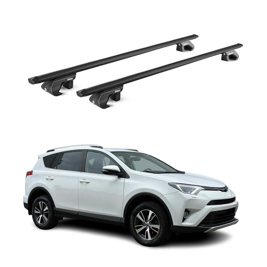 Dachträger Grundtäger für Toyota RAV4 XA40 2012-2018 5 tür 90kg Alu Schwarz ABE