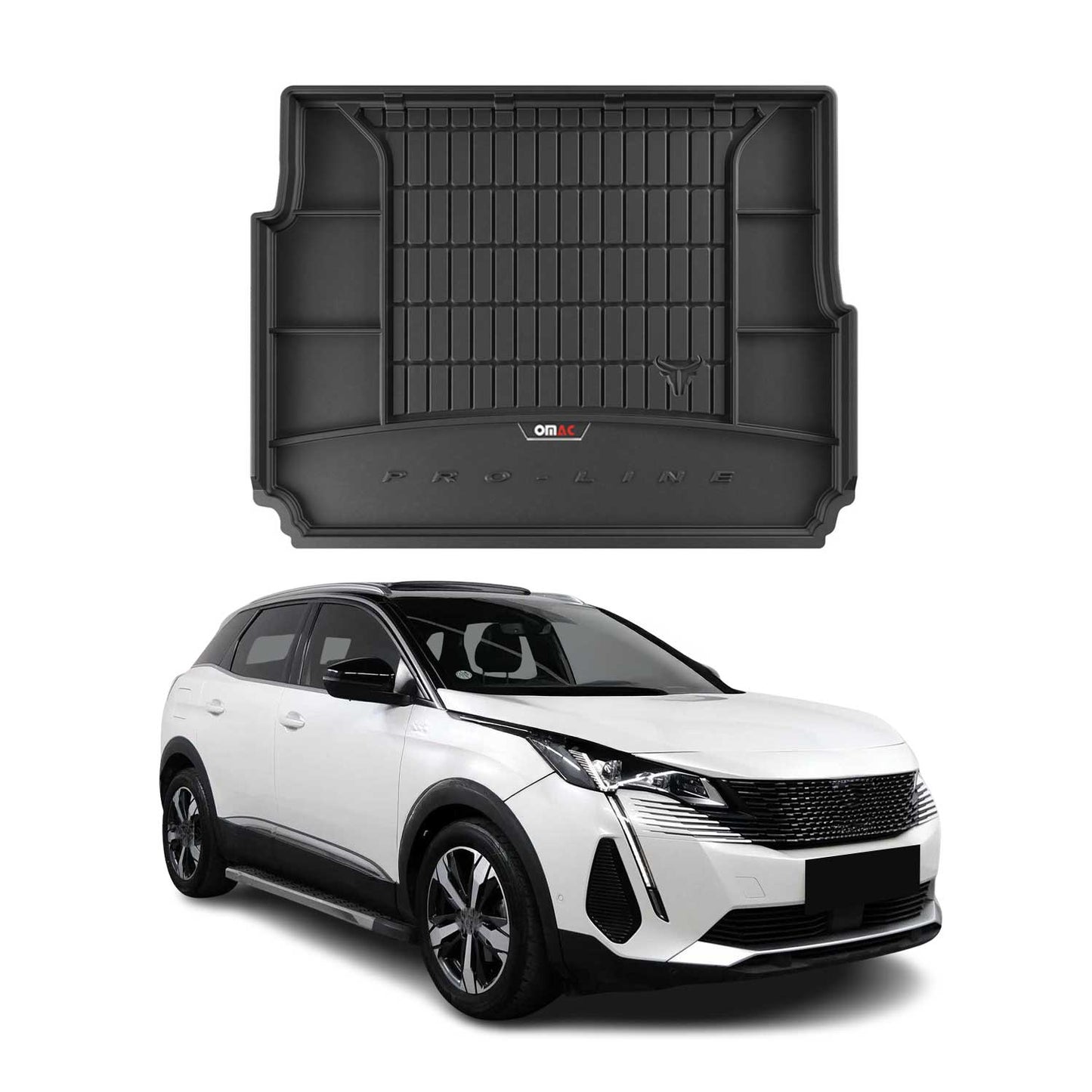 OMAC Gummi Kofferraumwanne für Peugeot 3008 2016-2024 Hybrid TPE Laderaumwanne