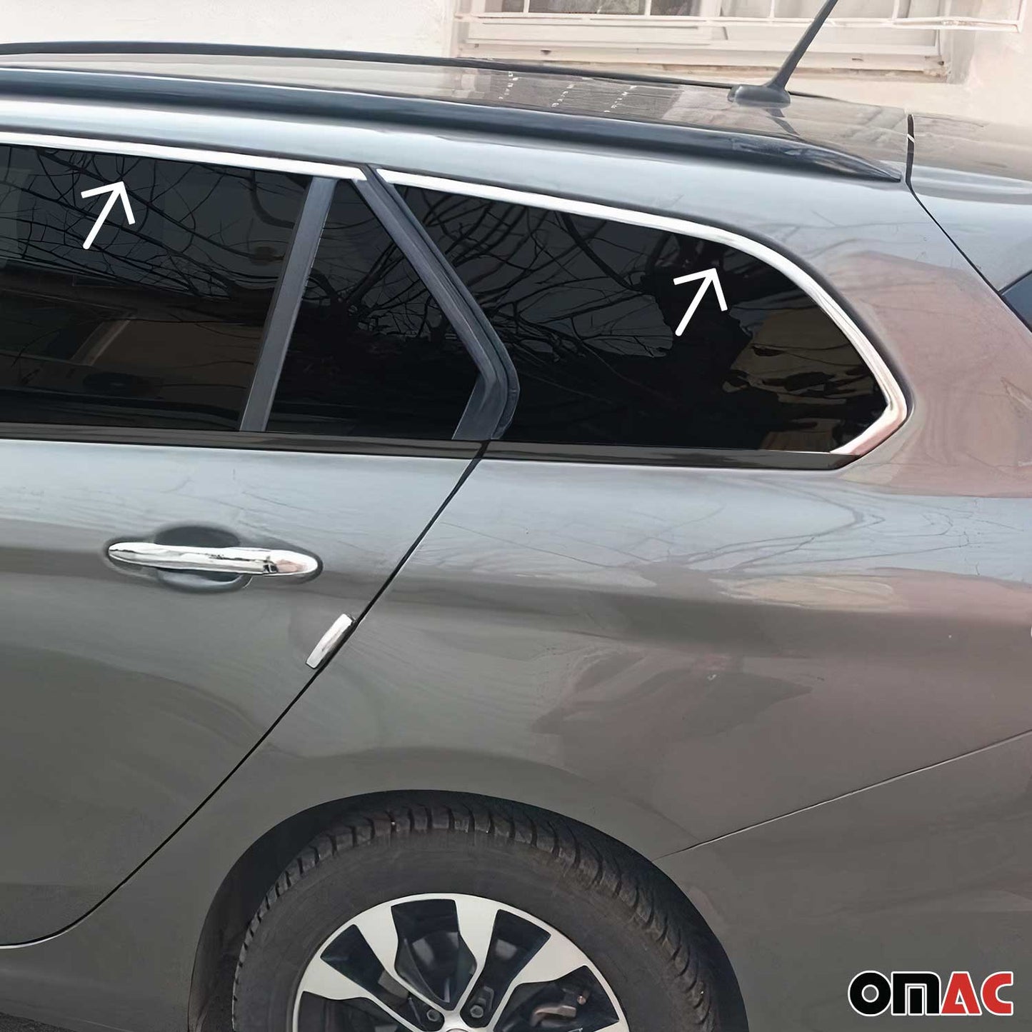 Fensterleisten Zierleisten für Fiat Tipo 2015-2025 Kombi Edelstahl Chrom 6tlg