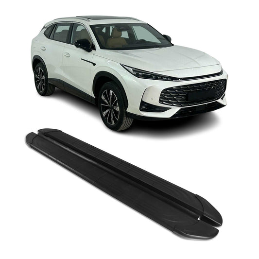 Praguri laterale, panouri laterale din aluminiu, negre, pentru MG HS II 2024-2025