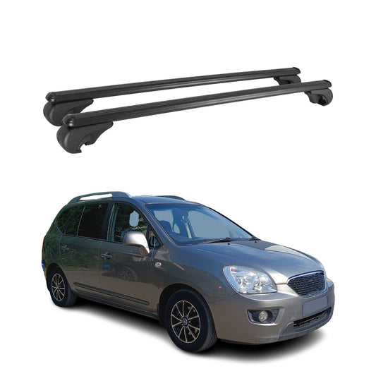 Dachträger Grundtäger für Kia Carens Kombi 2006-2013 75kg Alu Schwarz 2 tlg