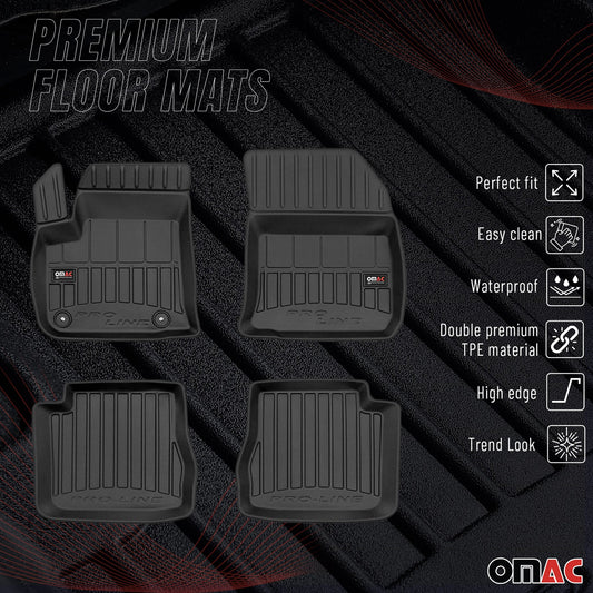 2021-2025 Citroen C4 EV Fußmatten TPE Schwarz 4 tlg