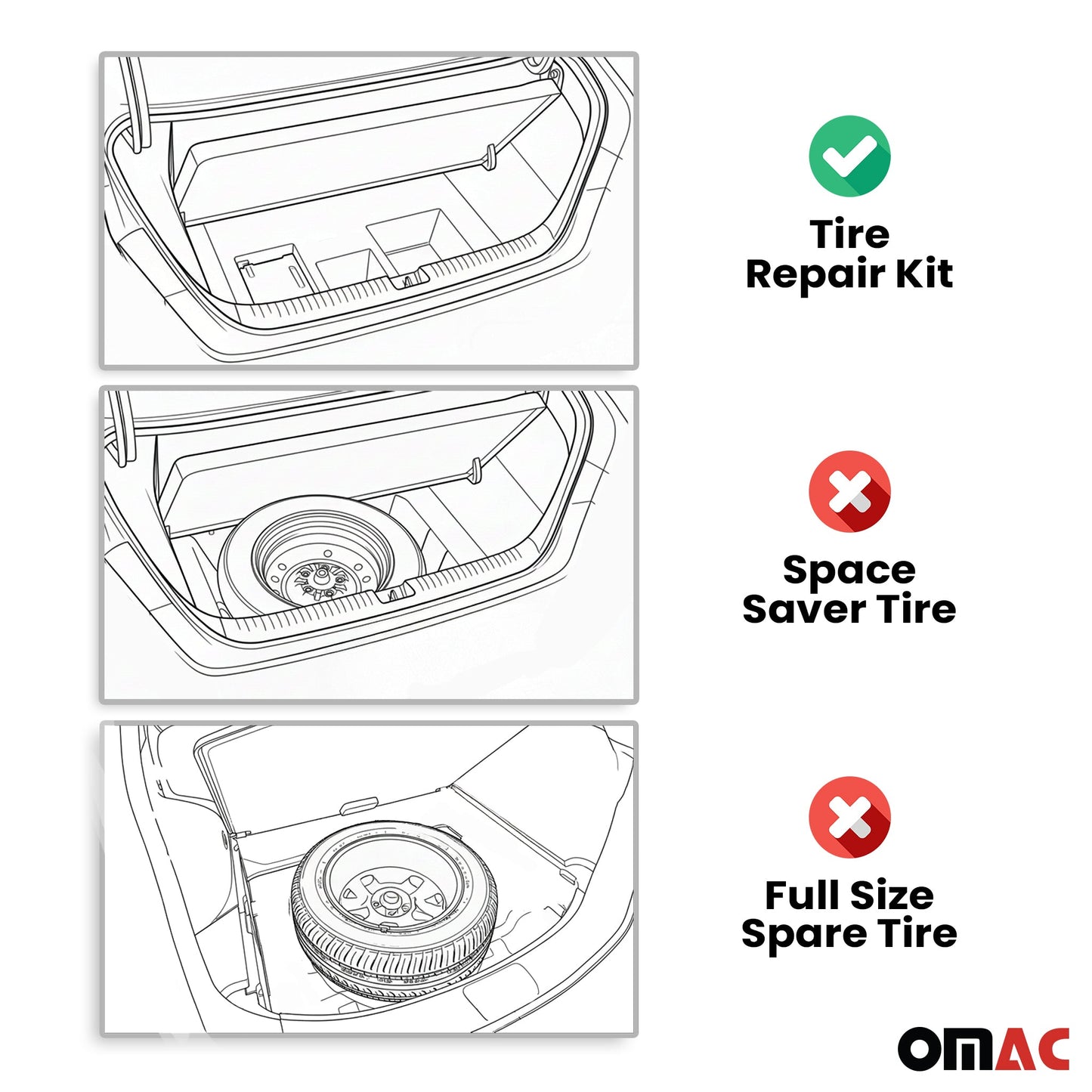 Kofferraumwanne Laderaumwanne für Hyundai Kona 2018-2023 mit Radreparatursatz
