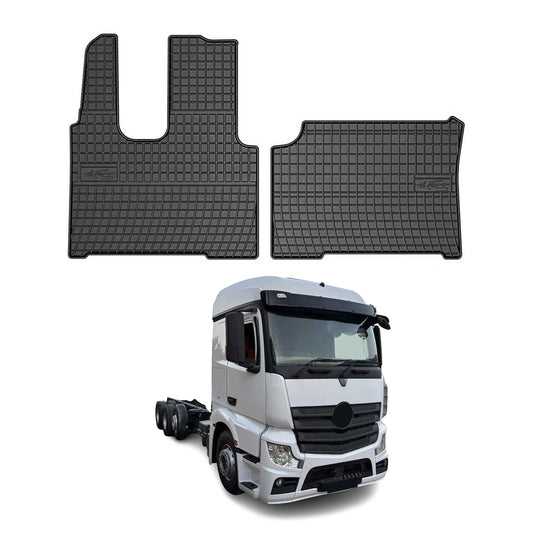 Covorașe de cauciuc Mercedes Actros MP4 2012-2020, negru, set 2 piese