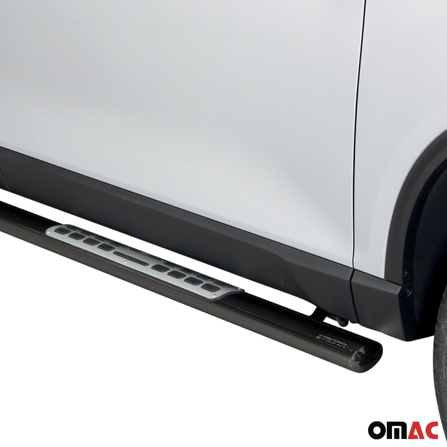 Edelstahl Seitenschweller Schwellerrohre für Ssangyong Rexton 2018-2025 Schwarz