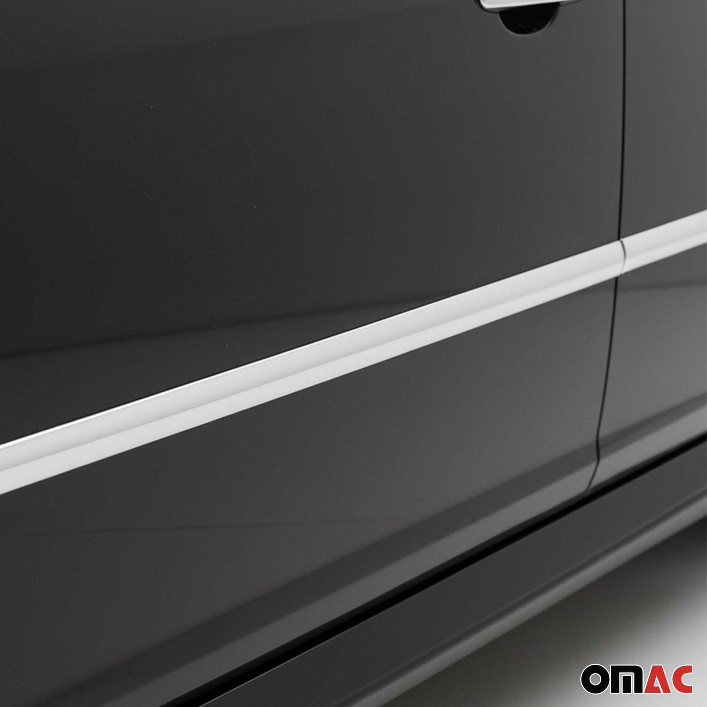 Bandă decorativă laterală pentru ușă, bandă de protecție pentru ușă pentru Ford Focus C-Max 2003-2008, oțel cromat, 4x