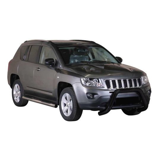 Bară de protecție/buton față pentru Jeep Compass 2011-2016, ø76mm, oțel, negru