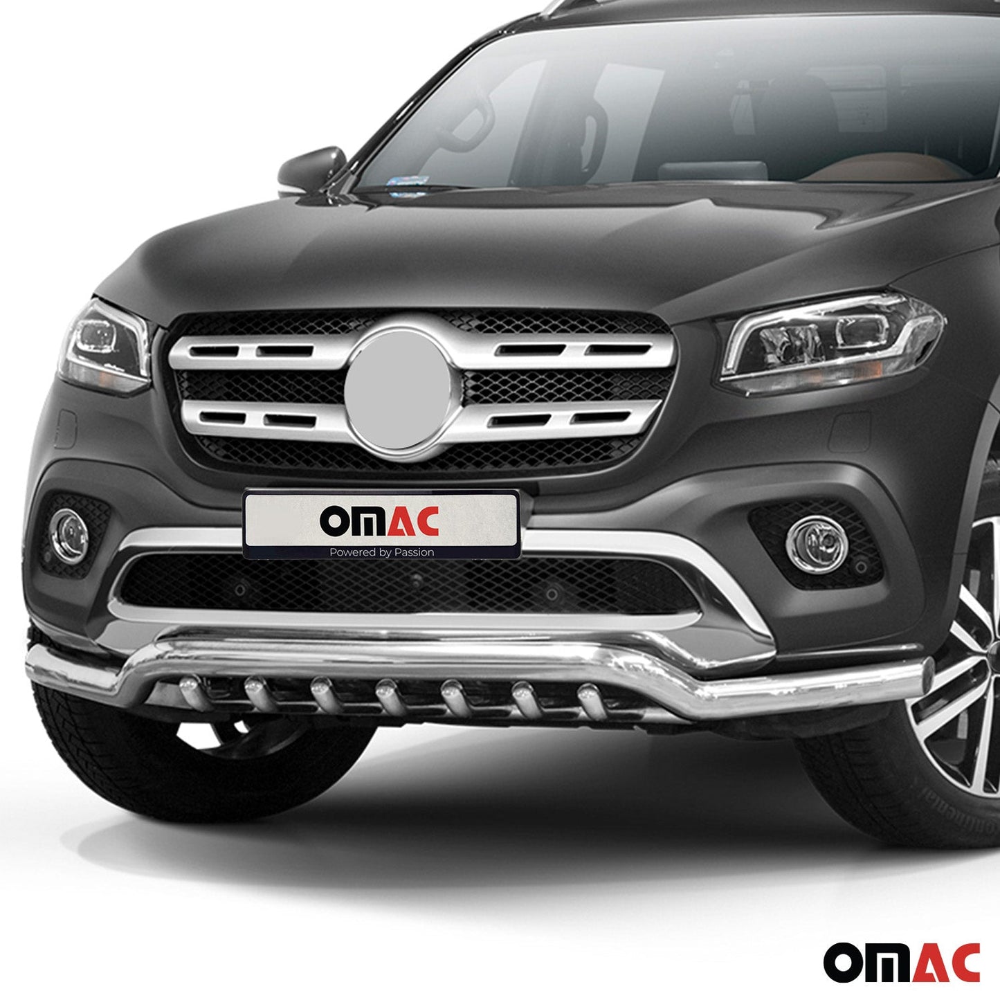 Frontschutzbügel Frontbügel für Mercedes X Klasse 2017-2020 mit ABE Stahl Silber