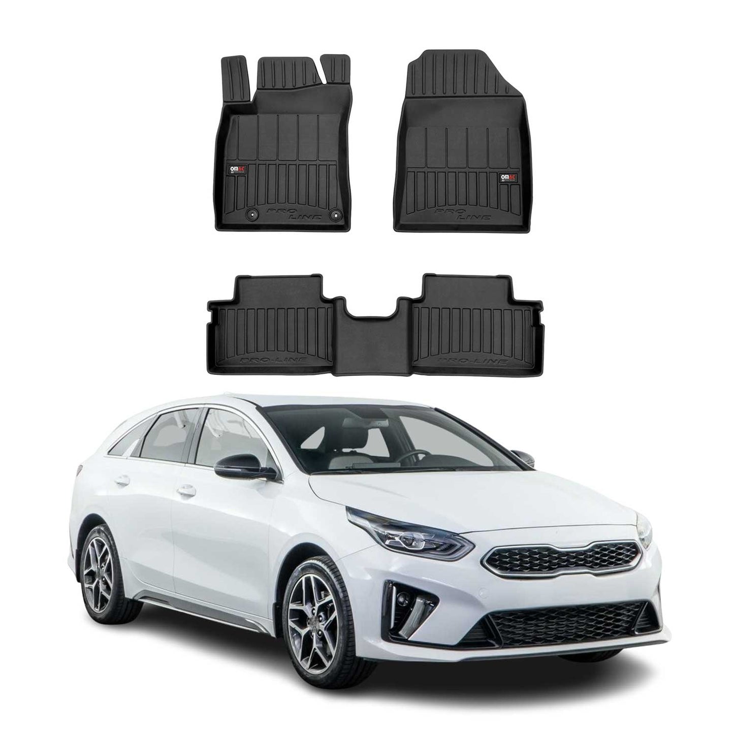 2018-2025 Kia Ceed Fußmatten TPE Schwarz 3 tlg