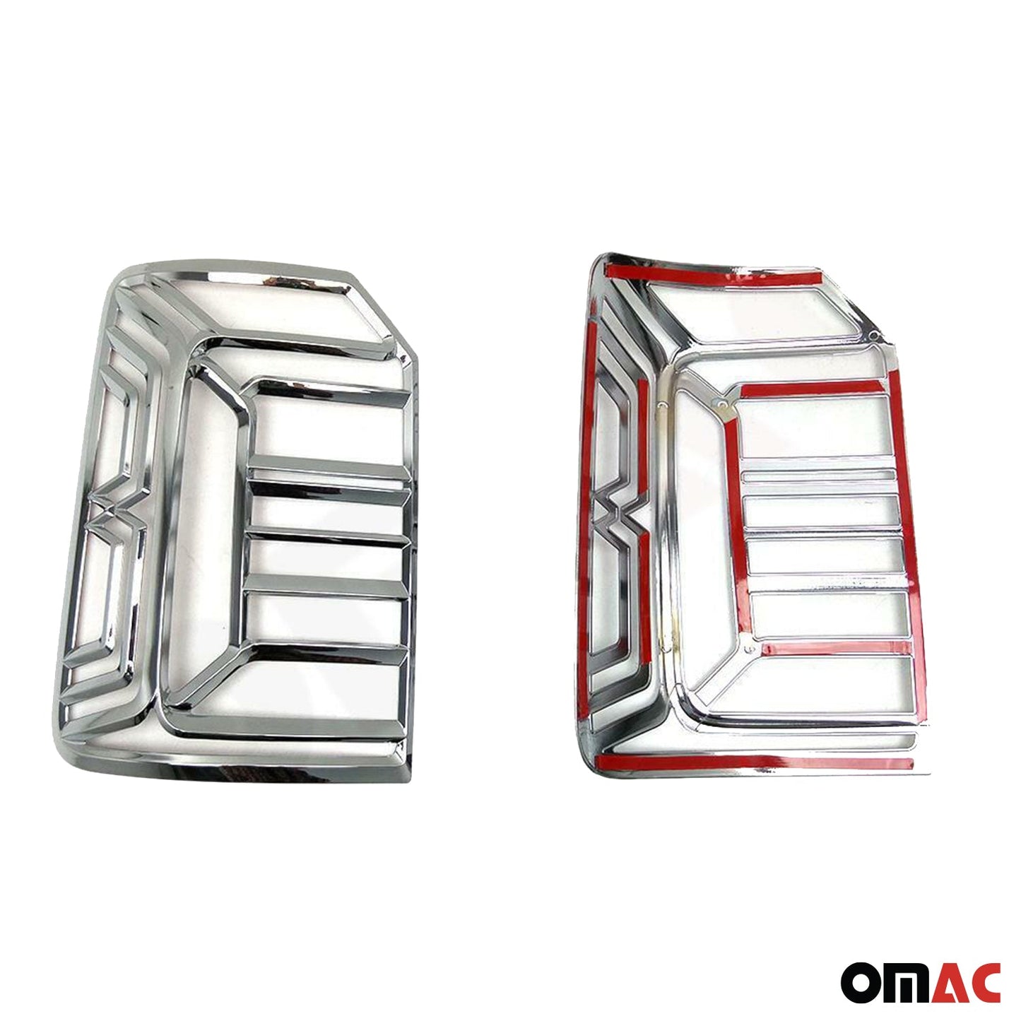 Rücklicht Leisten Heckleuchte für VW Caddy 2015-2020 Chrom ABS Silber 2tlg