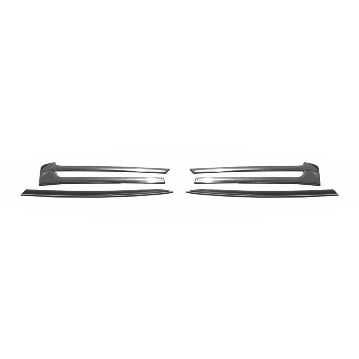 Benzi grilă radiator pentru VW T5 2009-2015, oțel inoxidabil, închise la culoare, set 4 piese