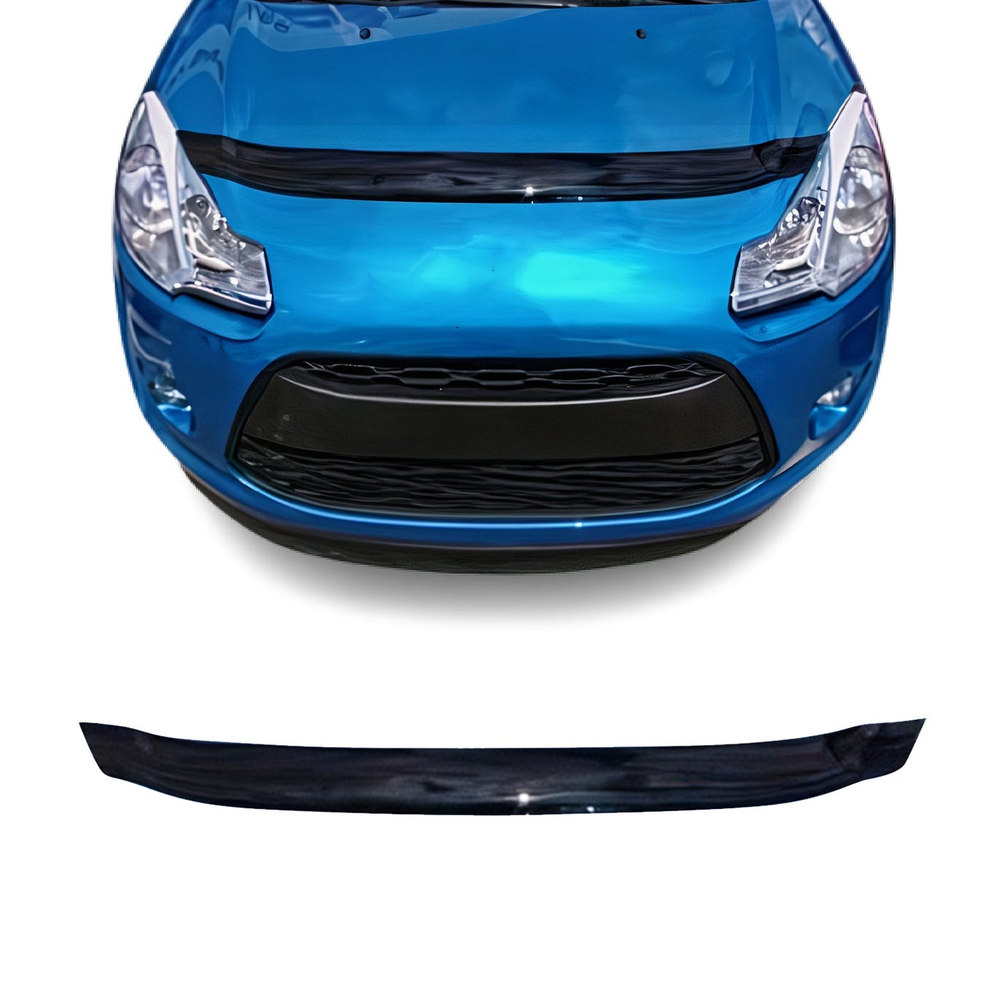 Motorhaube Deflektor Insektenschutz für Citroen C3 2010-2017 Schrägheck Dunkel