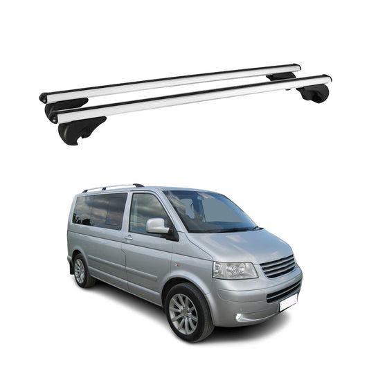 Dachträger Grundtäger für VW T5 Multivan Caravelle 2003-2015 75kg Alu Silber 2x