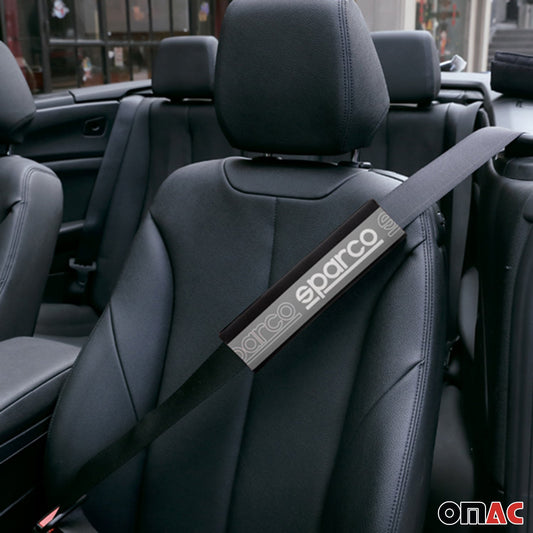 SPARCO Gurtschoner Gurtpolster Sicherheitsgurt Auto Gurtschutz Grau 2x