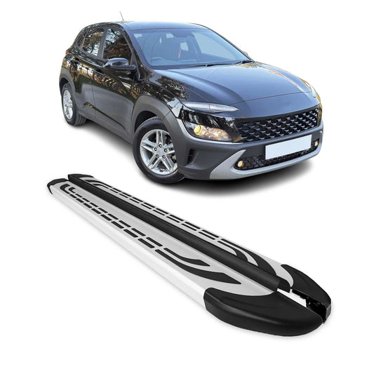 Alu Trittbretter Seitenschweller Seitenbretter für Hyundai Kona 2018-2021 Grau