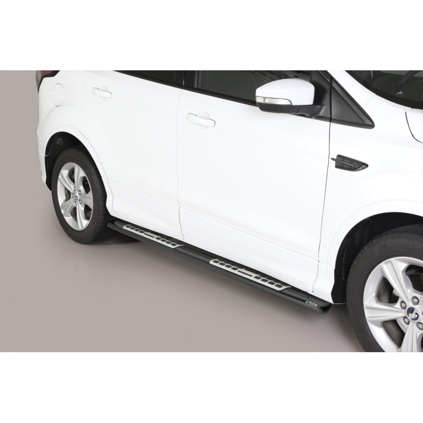 Edelstahl Seitenschweller Schwellerrohre für Ford Kuga II FL 2017-2019 Schwarz