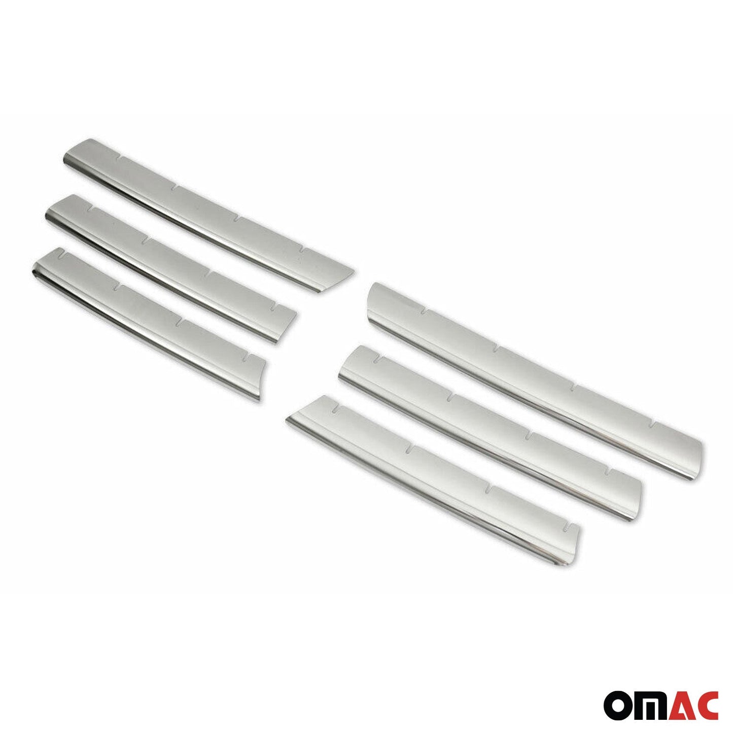 Benzi decorative grilă radiator pentru VW Touran 2003-2006, oțel inoxidabil, argintiu, 6 bucăți