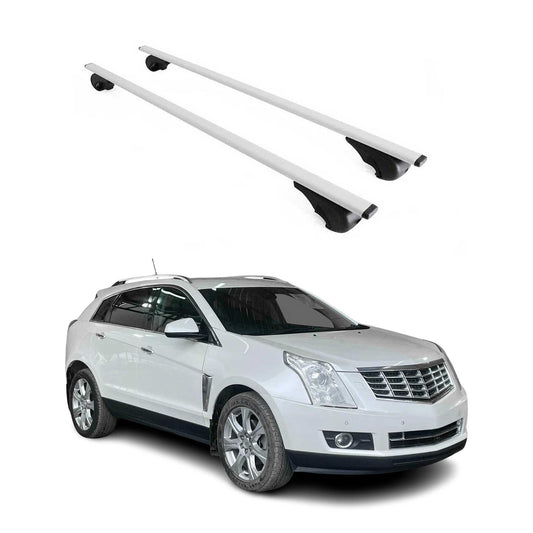 Portbagaj de plafon pentru Cadillac SRX 2004-2016 75kg, metal, argintiu, 2 buc.