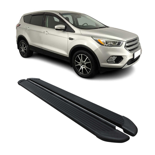 Trittbretter Seitenschweller für Ford Kuga St Line 2013-2020 Alu Schwarz 2 tlg
