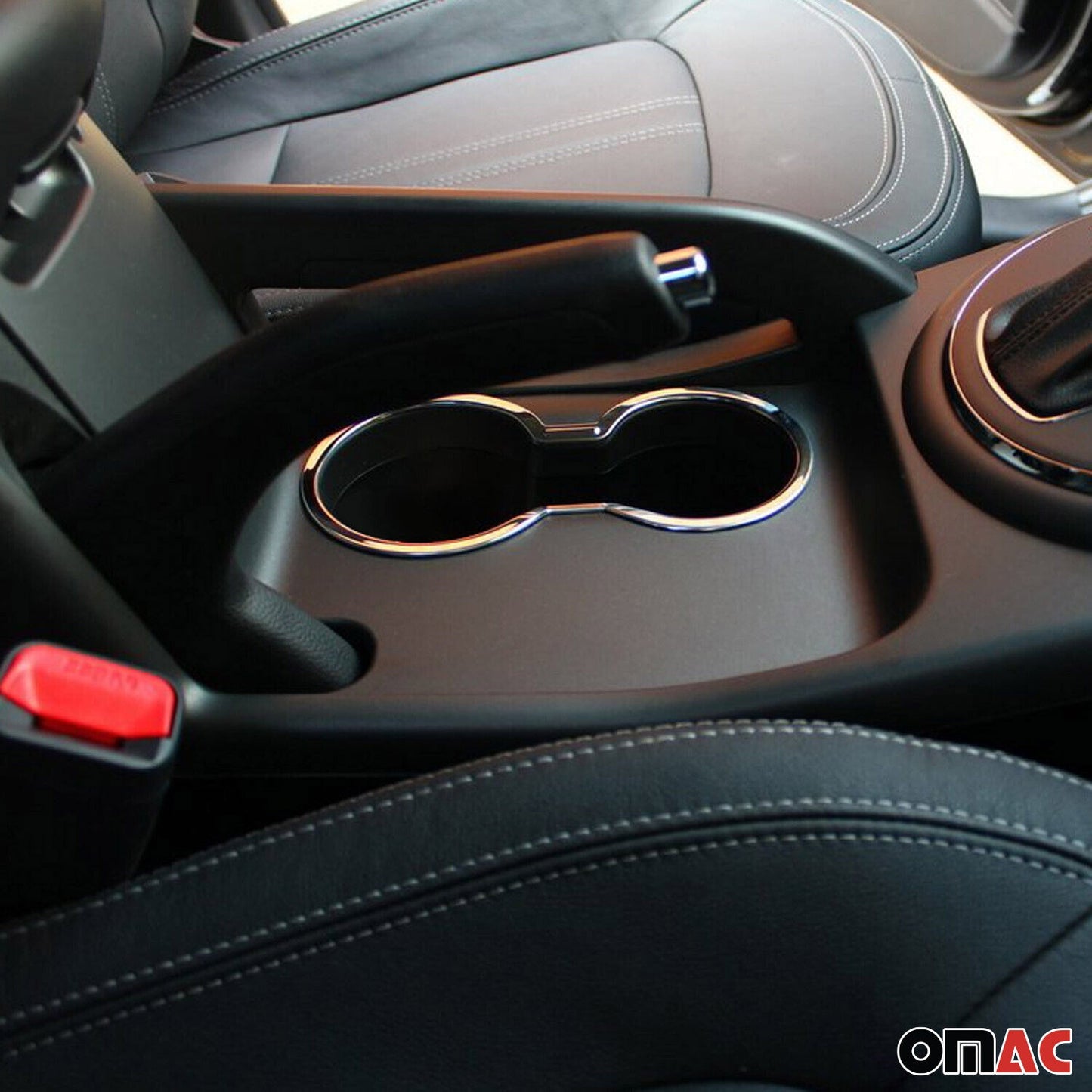 Cadru suport băutură/suport pahar pentru Kia Sportage 2010-2015, oțel inoxidabil cromat, 1 bucată