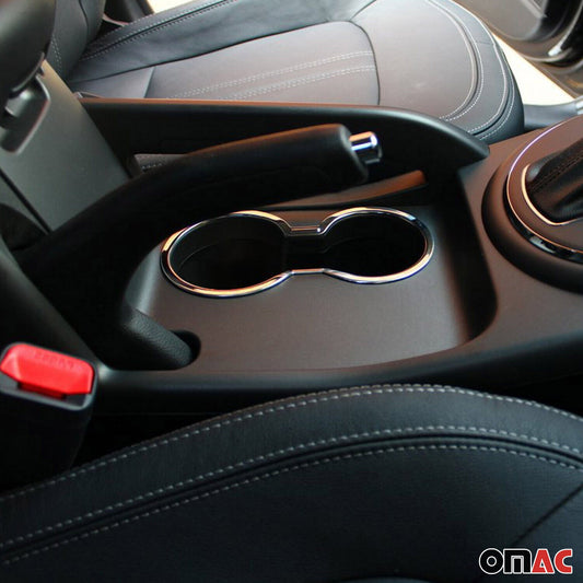 Cadru suport băutură/suport pahar pentru Kia Sportage 2010-2015, oțel inoxidabil cromat, 1 bucată