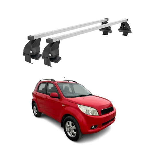 Menabo Dachträger Grundtäger für Daihatsu Terios 2006-2017 50kg Stahl Silber 2x